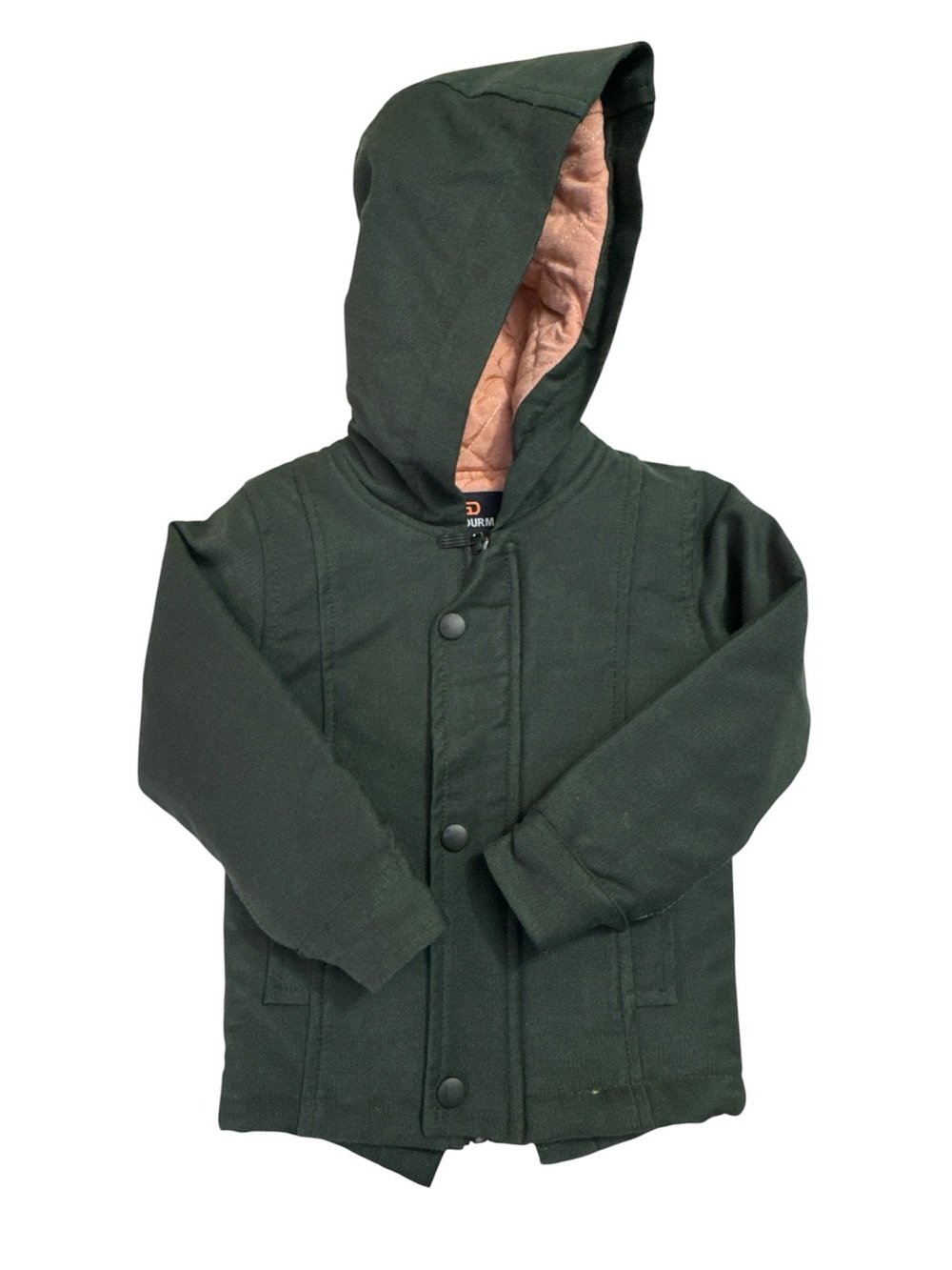 Kids Hooded Winter Coat - Forest Green